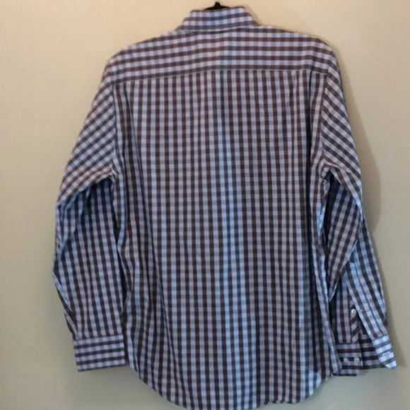 Calibrate Brown & Blue Trim Fit Dress Shirt - Picture 5 of 7